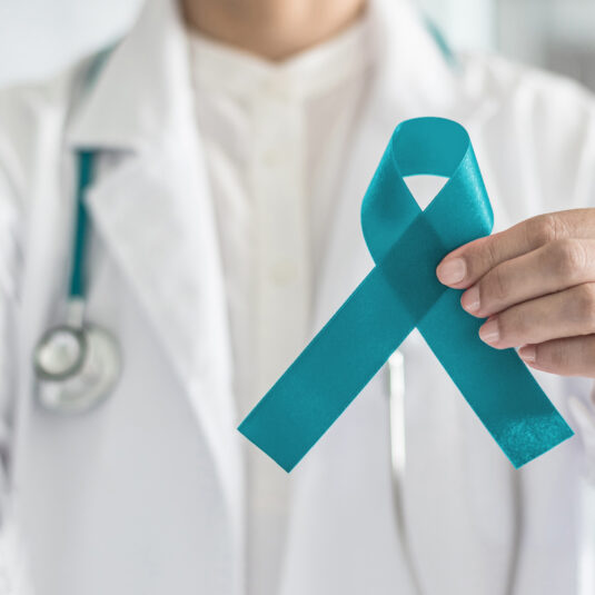Cervical cancer ribbon.