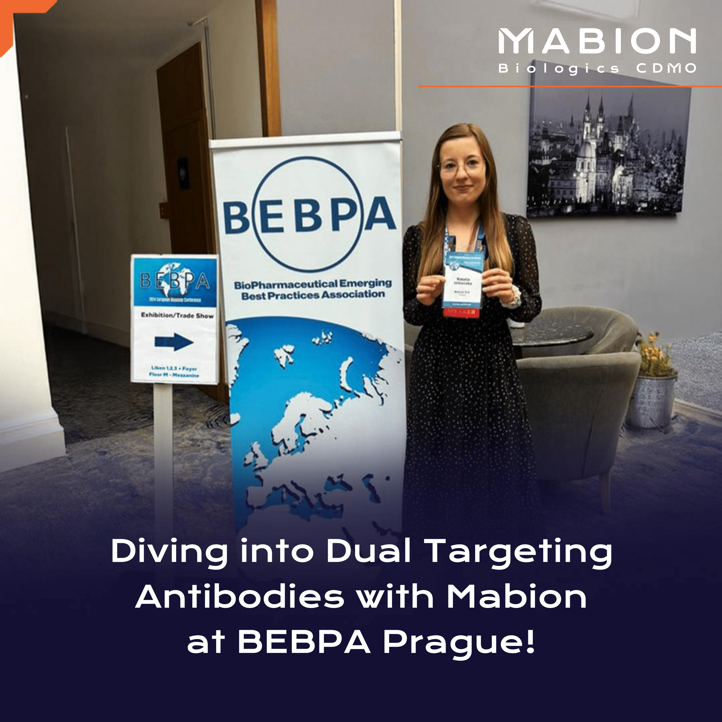 Mabion is excited to attend BEBPA European Bioassay Conference in Prague. Natalia Urbańska is a speaker of an scientific talk on antibody-based drugs.
