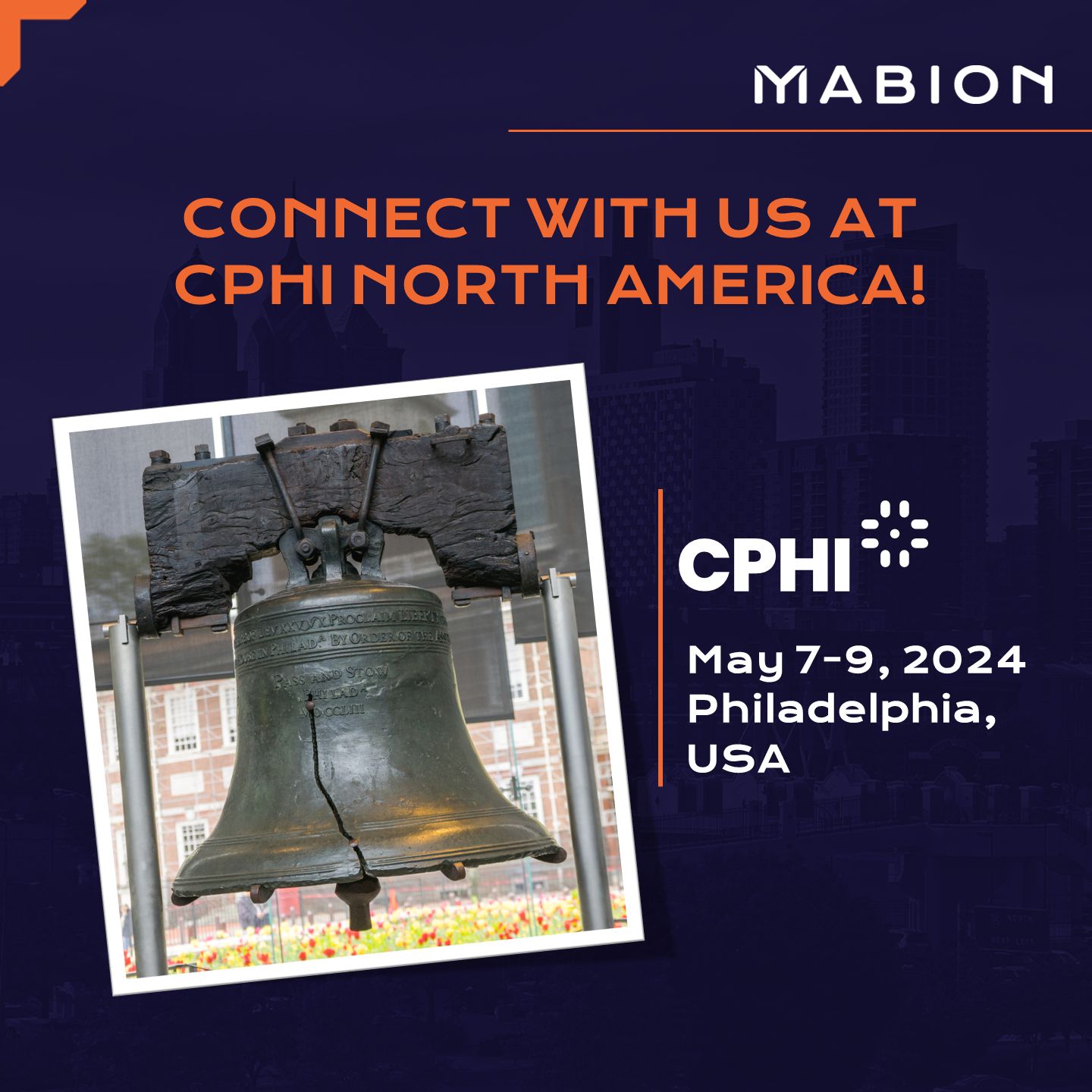 Find Mabion as your dedicated partner in biopharma projects development at CPHI North America.