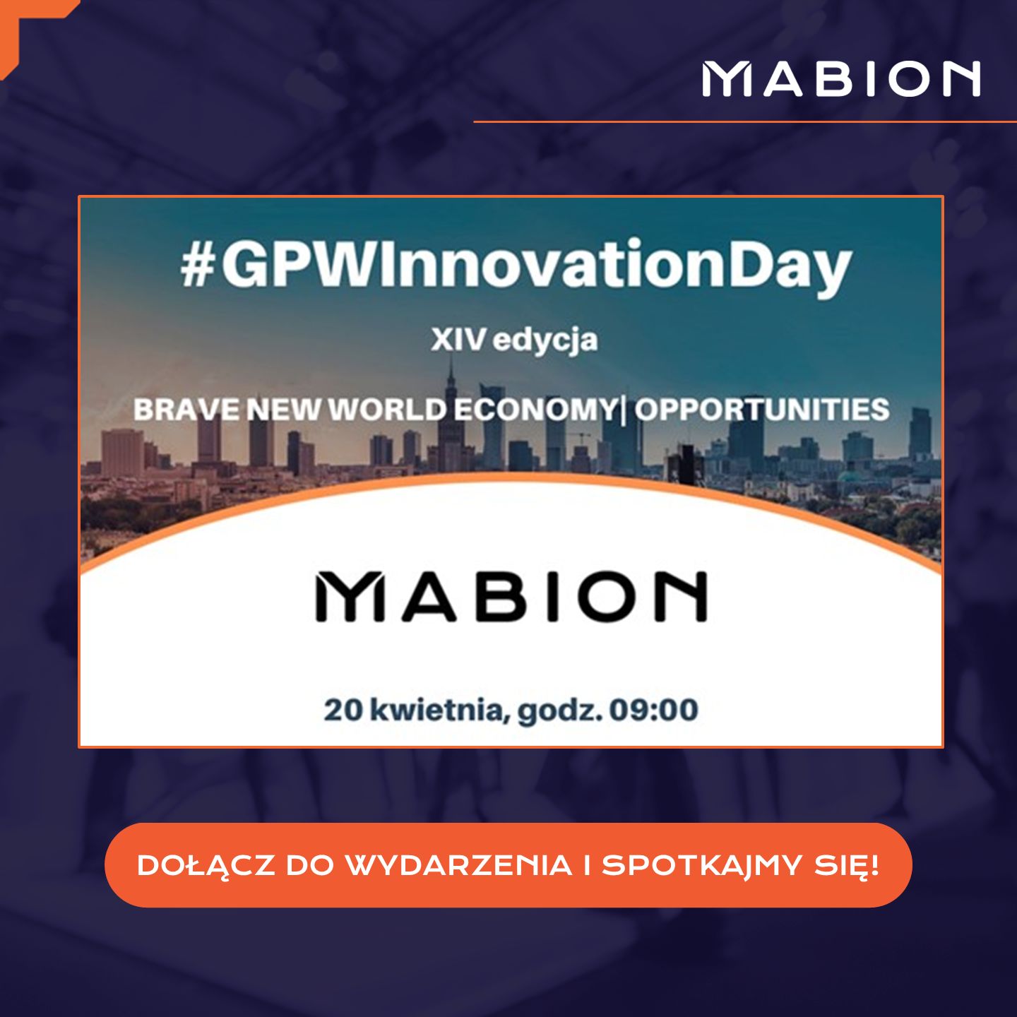 Brave new world economy and opportunities with Mabion at GPW Innovation Day