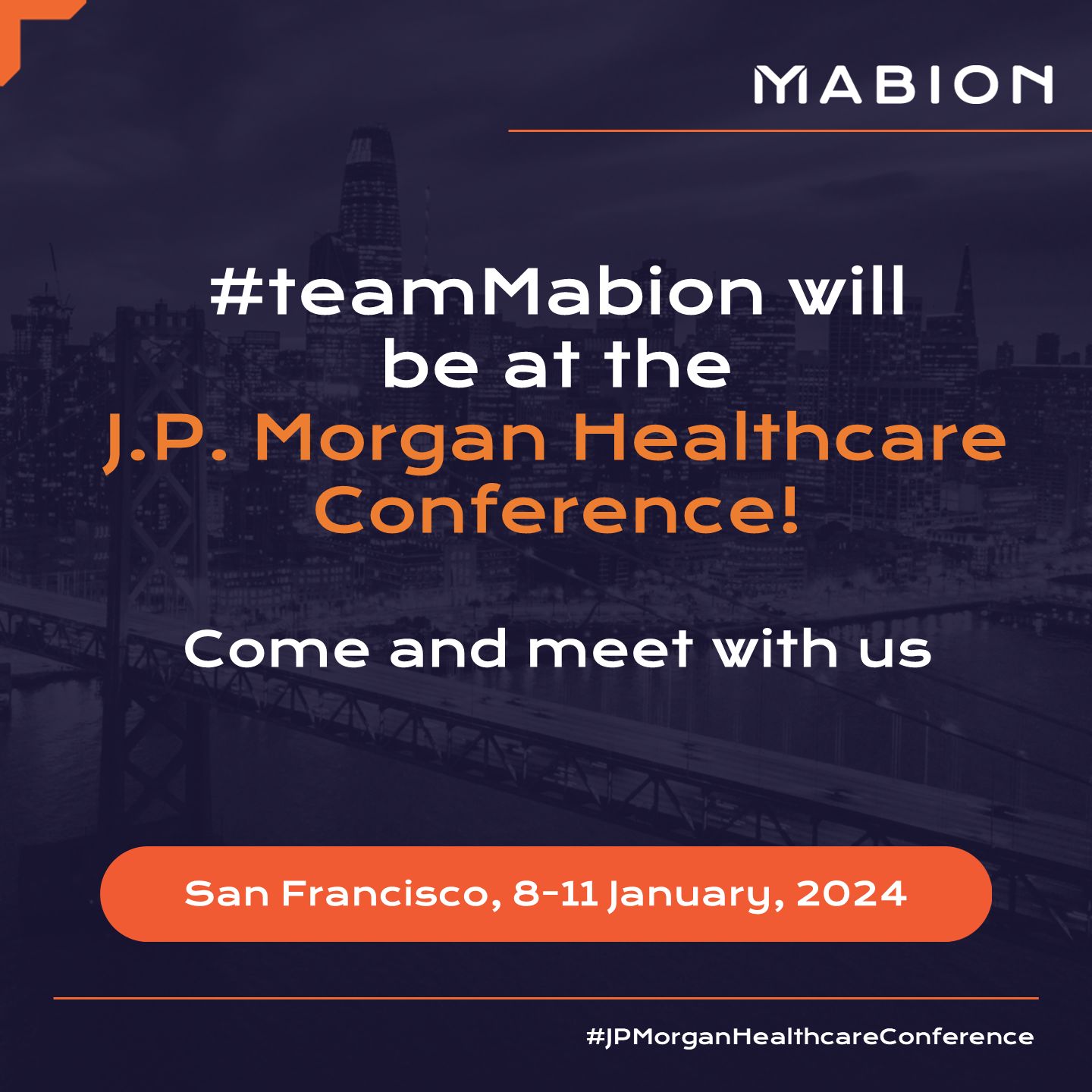 At J.P. Morgan Healthcare Conference Mabion announce that it intends to become a key player in the biologics CDMO industry.