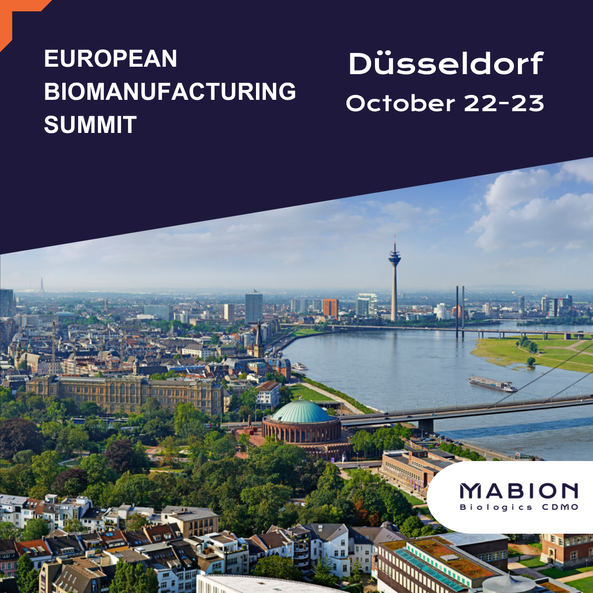 Meet Mabion’s team in Düsseldorf on October, 22-23 at the European Biomanufacturing Summit 2025 to discuss trends in next‑generation biologics.