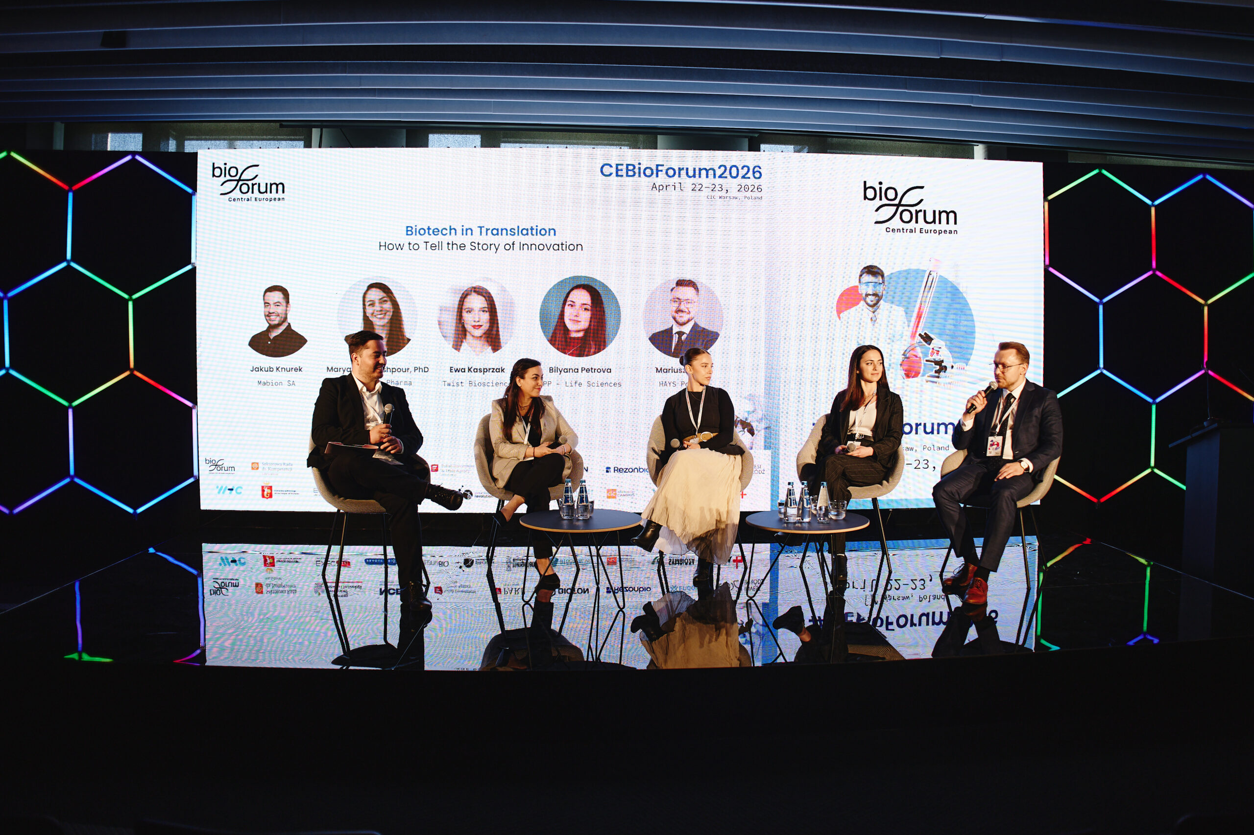 Panel Discussion "Biotech in Translation: How to Tell the Story of Innovation" moderated by Jakub Knurek.